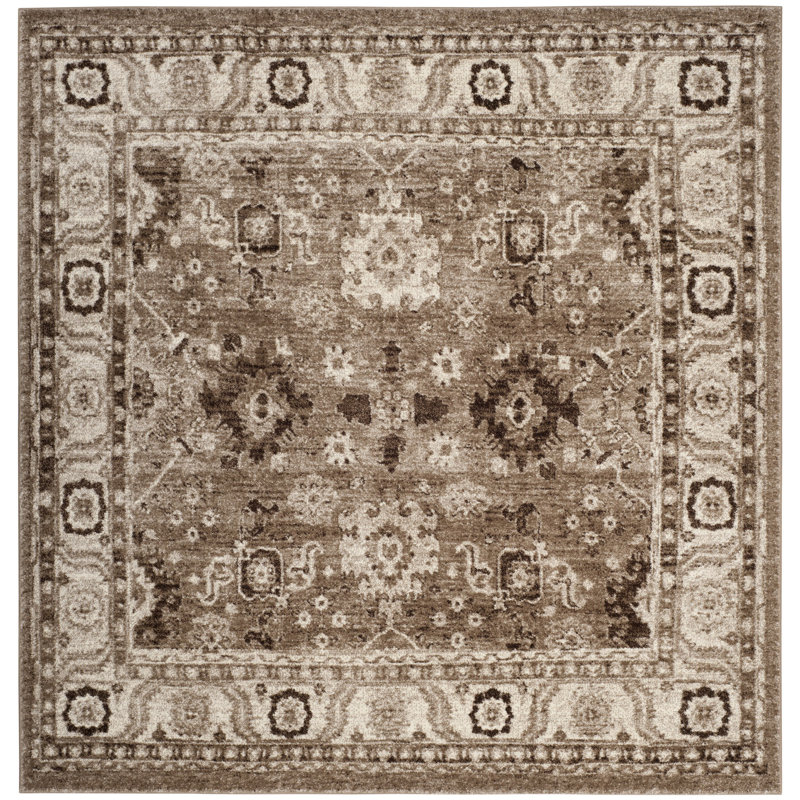 Hamadan Imaya retro oriental performance rug, Carré 6 pi 7 po