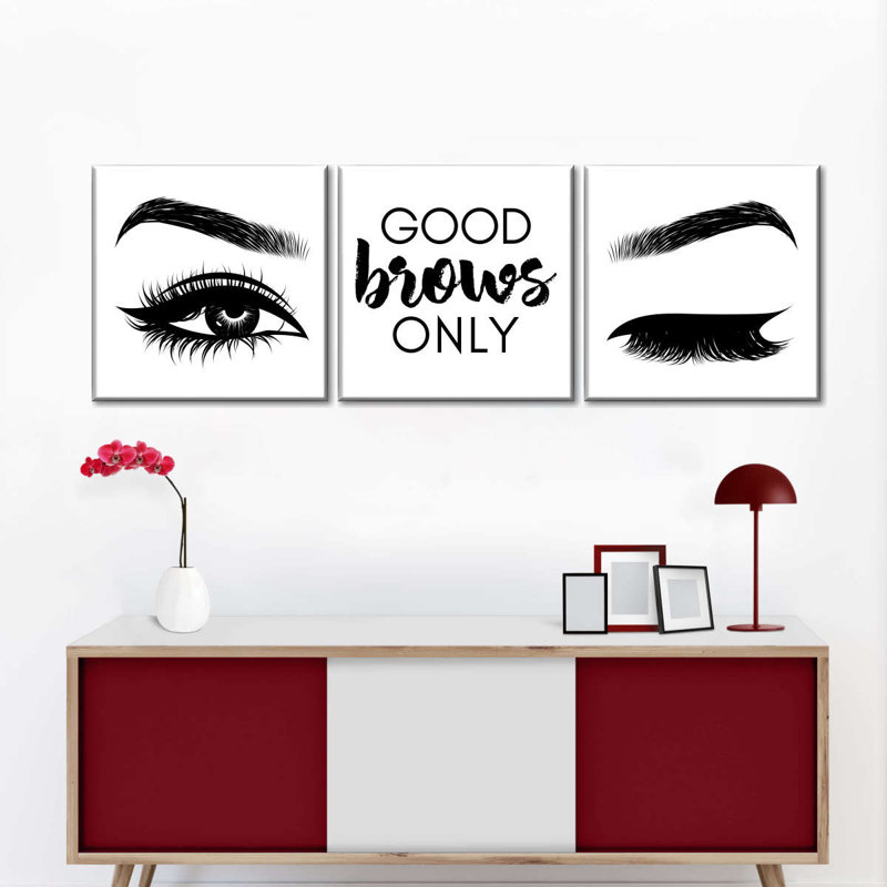 Ensemble de 3 pièces sur Good Good seulement sur toile, H 12 po x l 38 po x P 1,25 po