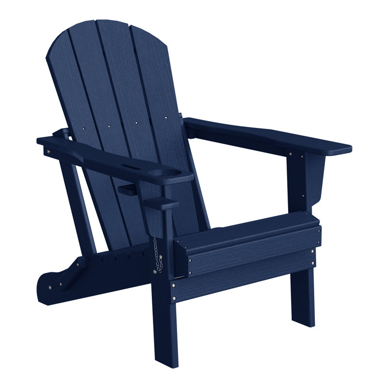 Chaise Adirondack d'extérieur avec porte-gobelet, Marine