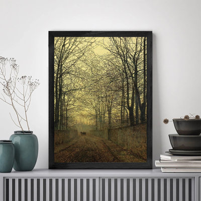 Framed Wall Art Print for Modern Home Decor Road Woods Perfect Wall Art Gift for Home & Apartment Decor