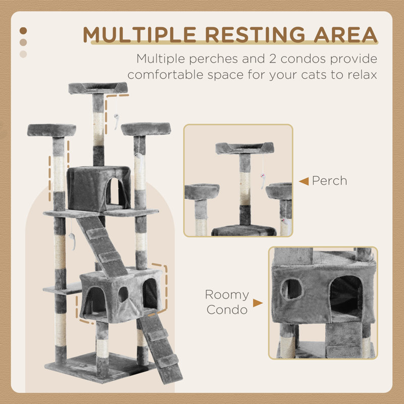 431.8cm H Cat Tree