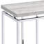 Console grise et argentée avec accents de bois - Ajoutant une touche chaleureuse à votre espace + table de rangement pratique et moderne