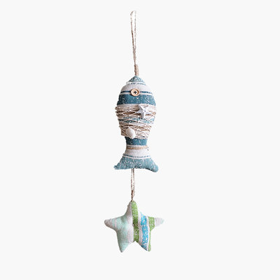 Ancrum 16'' Striped Cotton Hanging Figurine Ornament