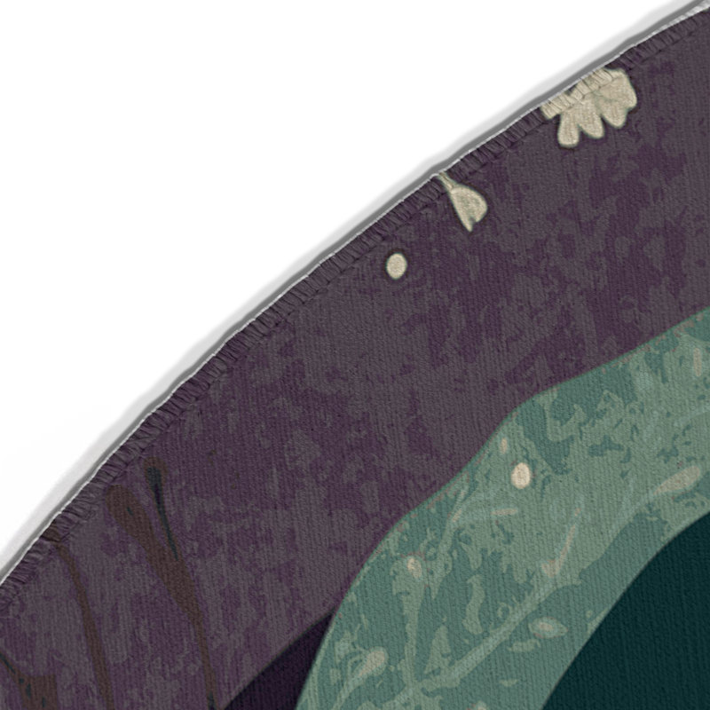 Tapis intérieur et extérieur Midnight Arbor, Rond 5 pi