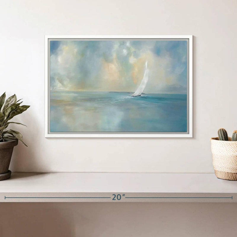 Cap sur la tête, Cadre flottant blanc, 13 po x 9 po