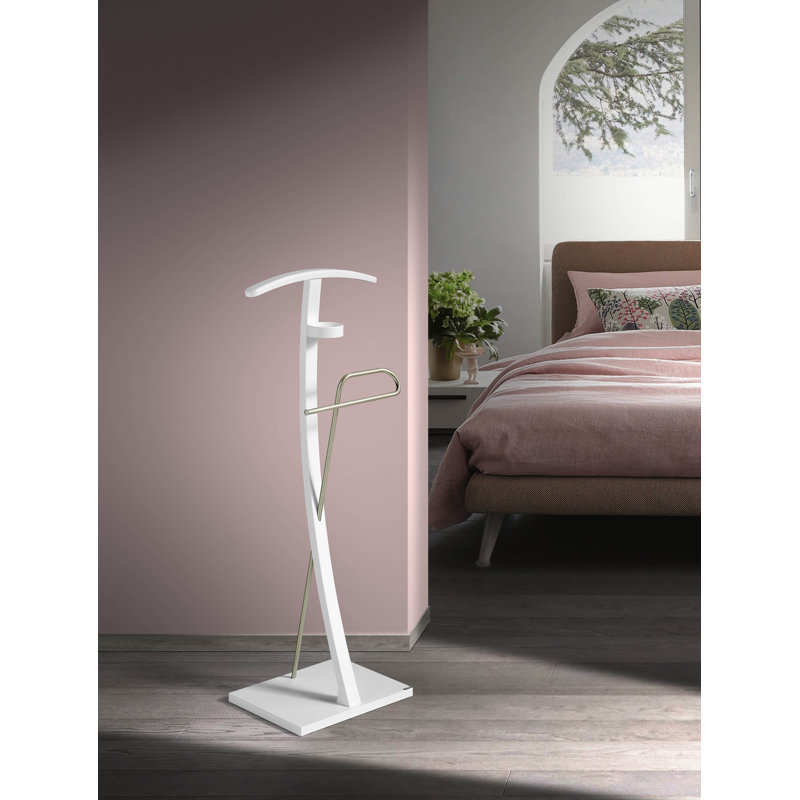 Twigg Metal Freestanding 1 - Hook Coat Rack, White
