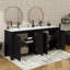 Ensemble de meuble-lavabo pour salle de bain avec double vasque séparée et double lavabo en céramique-1604449854