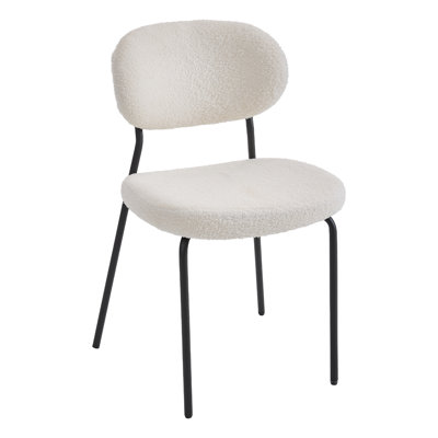 50 cm H Upholstered Accent in White