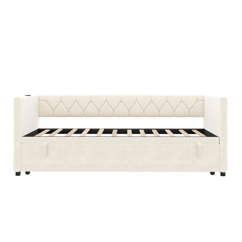 Daybed with Trundle, Beige