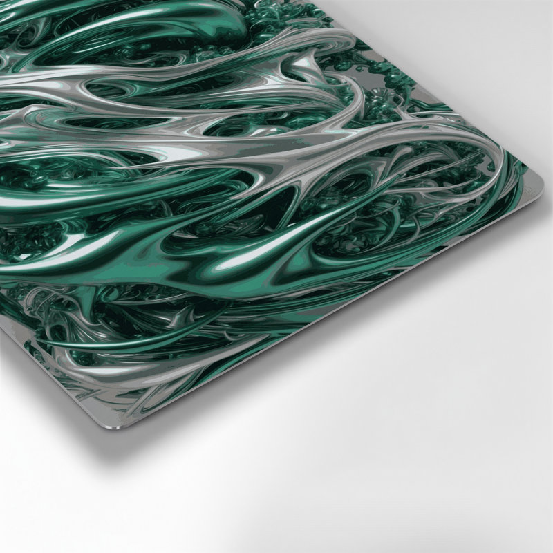 Art mural gris Biomorphic Abstraction 96, 11" H x 14" W