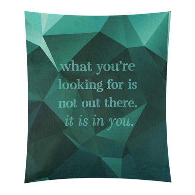 Tapisserie quote-pierre en faux-faux-citation en polyester