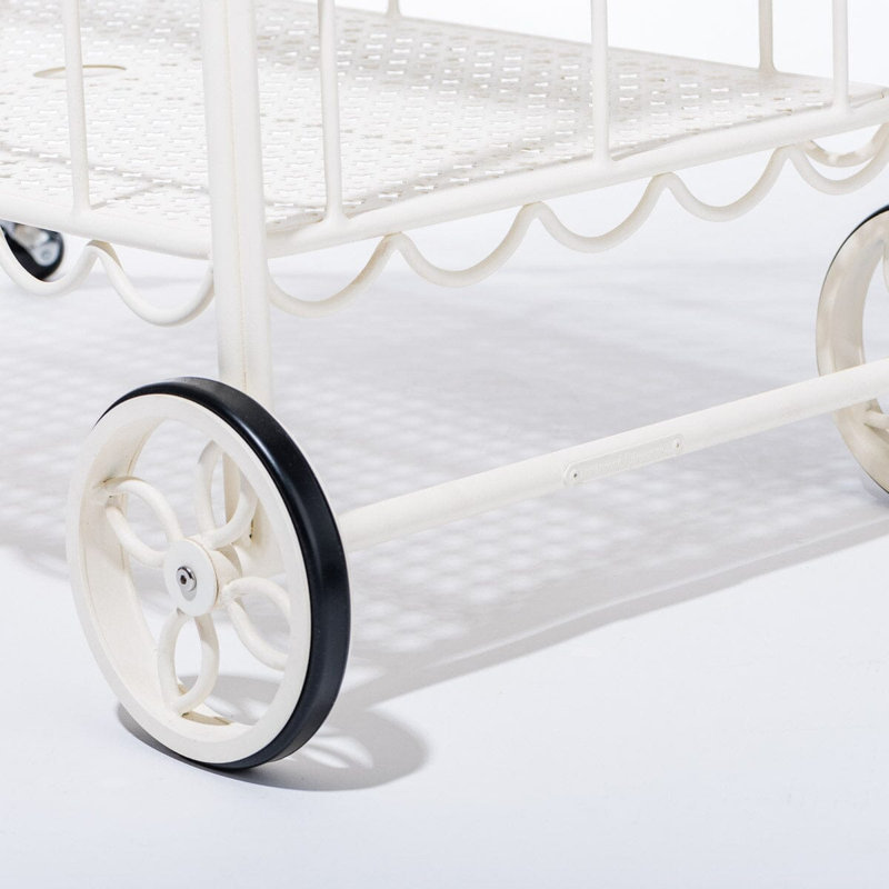 Chariot-bar Al Fresco, Blanc antique