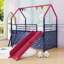 Lit mezzanine simple avec glissoire et échelle-653257688