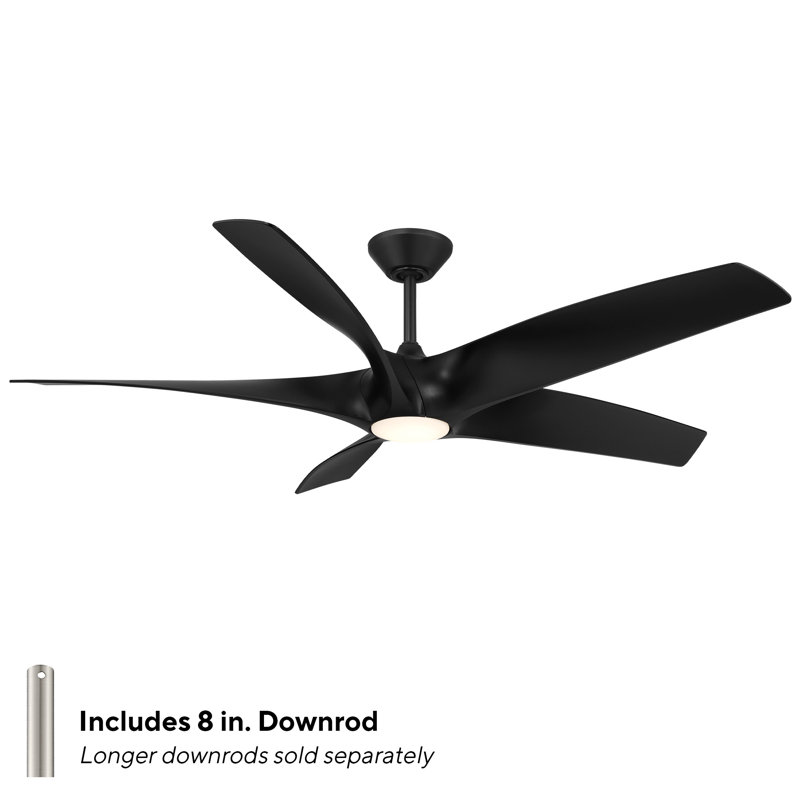 Zephyr 5 5-Blade Smart Ceiling Fan, Matte Black