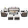 Chaqueta Wicker 7 - Person Patio Conversation Sets with Cushions