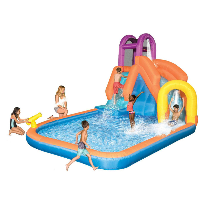 9.5' x 14.6' Inflatable Water Slide with Air Blower