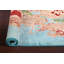 Tapis multicolore en laine noué à la main de conception unique 3 pi 4 po x 4 pi 10 po Lunelle