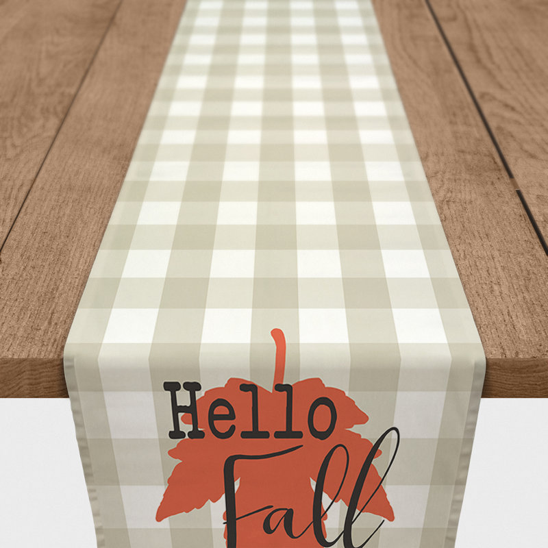 Chemin de table à valente hello automne, L 72 po x l 16 po