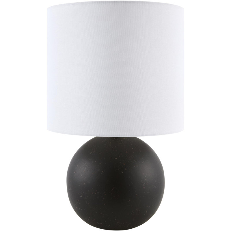 Lampe de table Coulson, Noir, Blanc
