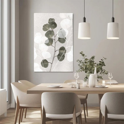 1 pièce, impression sur toile encadrée, feuilles d'eucalyptus, texture naturelle, décoration murale de style minimaliste, parfaite pour la décoration de chambre salon chambre bureau cuisine salle de bain décor à la maison, cadeau de décoration murale idéal pour la maison