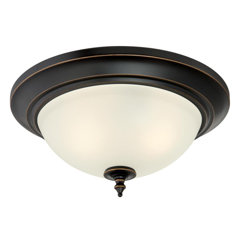 Meza Flush Mount, Amber Bronze