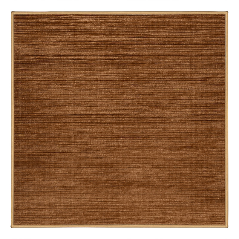 Machine Washable Solid Brown Area Rug, Square 5'
