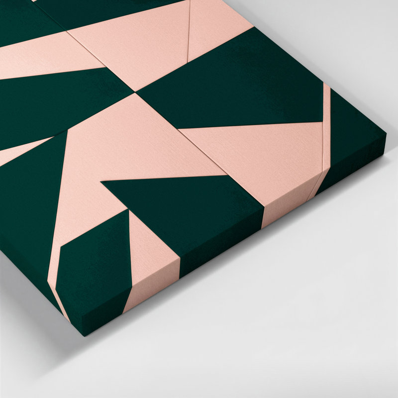 Minimalisme 97, art mural sur toile verte, H 20 po x l 24 po