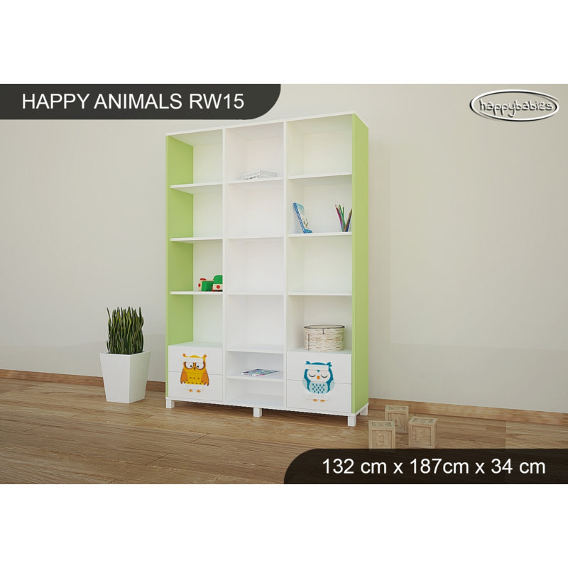 187cm H X 132cm W Kids Bookcase, Green