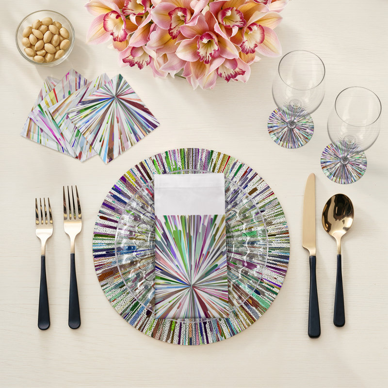 Glass Beads Round Beaded Placemats