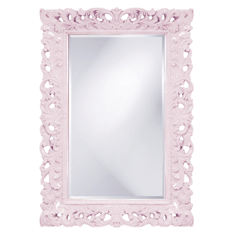 Miroir décoratif biseauté Luise, Lilas