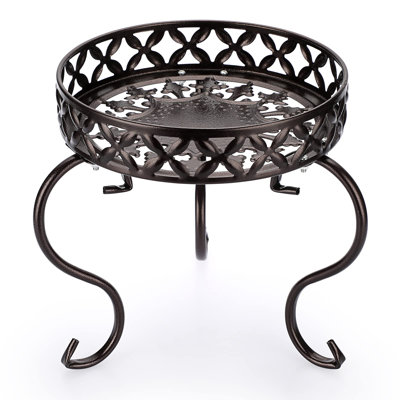 Metal Round Plant Stand Indoor Outdoor Flower Pot Holder, Heavy Duty Iron Plant Stand Display Potted Rack