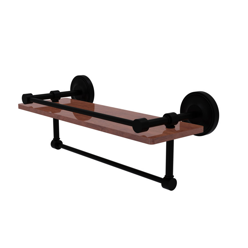 Étagère murale en fer forgé Alcott IPE, Noir mat, H 5 po x l 16 po x p 5 po