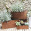 Set Of 4 Window Box With Rusted Metal Finish