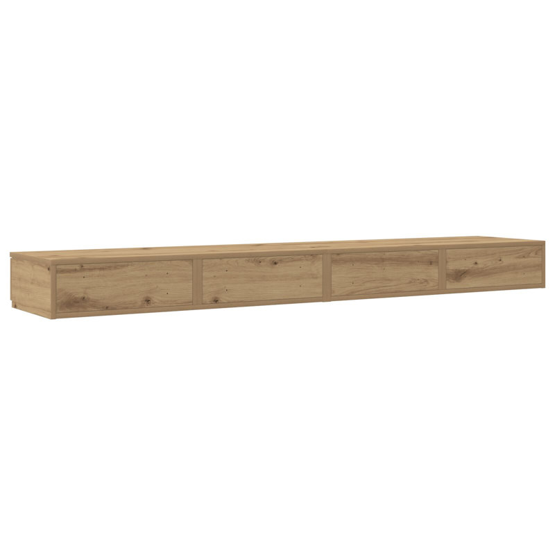 Underbed Storage Drawers, Artisan Oak, 16.5cm H x 200cm L x 36.5 W cm