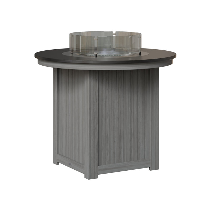 Berlin Gardens Donoma 44″ Round Counter Height Fire Pit Table, 37" H x 44" W x 44" D