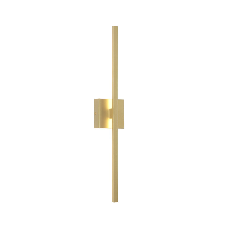 Applique murale encastrée à DEL Haamed câblée, Doré, H 27,5 po x l 4,7 po x P 2,9 po