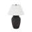 Cole And Grey Ceramic Antique Style Pot Vase Room Black Table Lamp With White Linen Shade