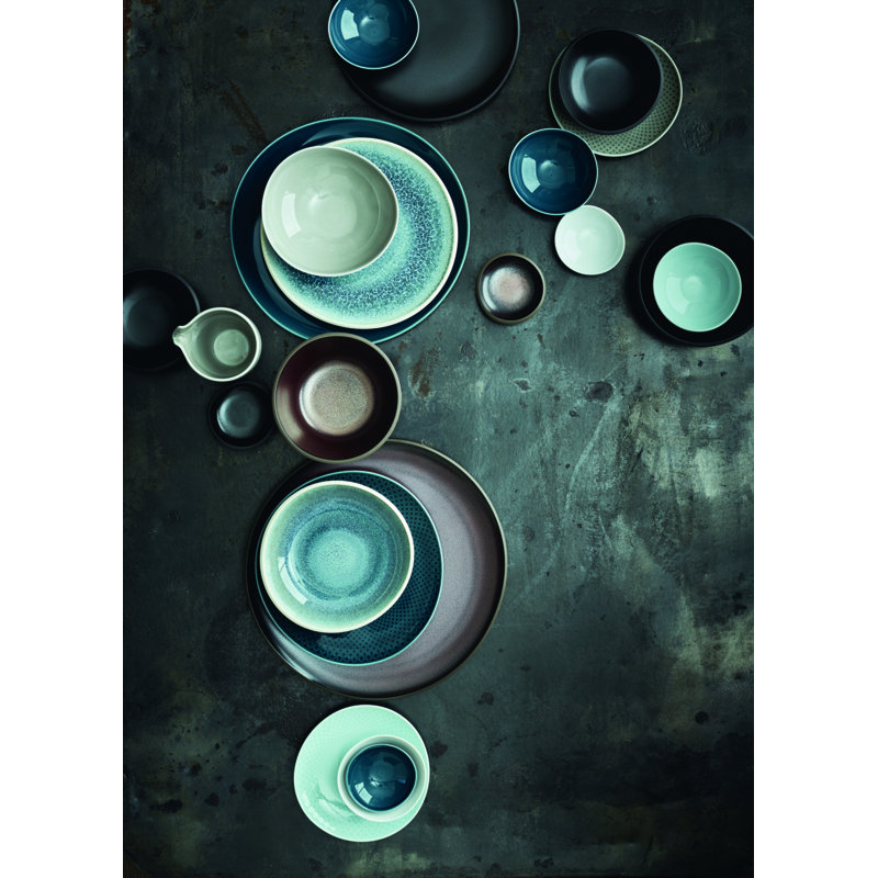 Junto Handmade Stoneware Appetizer Plate, Aquamarine