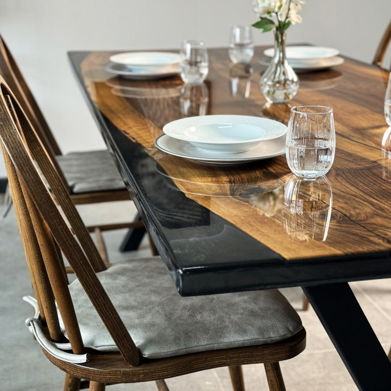 Black Epoxy Dining Table