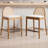 Modern Bar Stools Upholstered Counter Stools With Rattan Backrests And Wood Legs Kitchen Stools For Island Set of 4-1814217090-1814217214