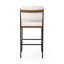 Benton Upholstered Stool with Metal Frame-755934990-754574878
