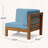 3-Piece Modular Acacia Wood Sofa Set