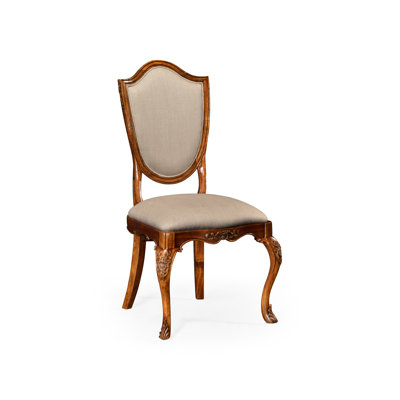 Chaise rembourrée en cuir véritable Buckingham