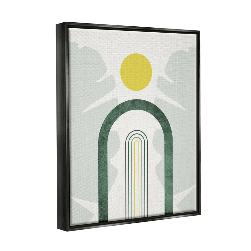 «Green Arches Tropical Abstraction» par Urban Epiphany, impression, Cadre flottant noir de jais, H 21 po x l 17 po x P 1,7 po