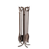 4 Piece Iron Fireplace Tool Set