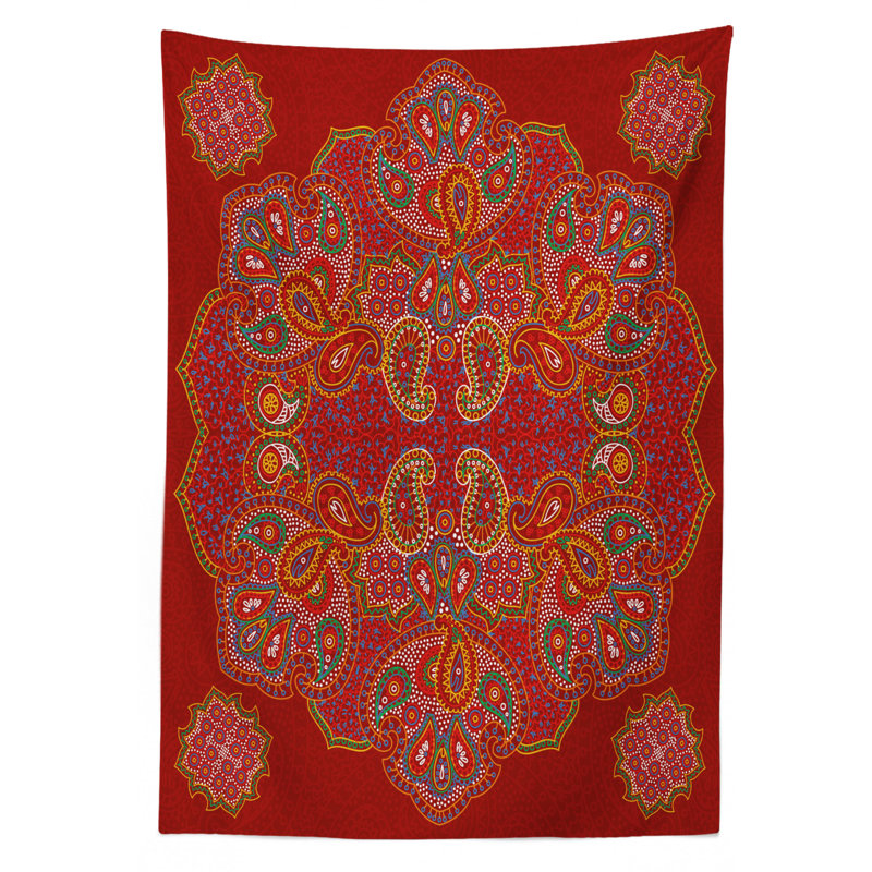 Mandala Dining Room Kitchen Tablecloth, 84" L x 60" W