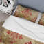 Ensemble de housse de couette damassé rouge et or et motif baroque-109144375