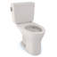 Toilette allongée deux pièces à double chasse 1,0 et 0,8 GPF TOTO® Drake® 1G® à double chasse allongée Dynamax Tornado Flush® avec CEFIONTECT®, blanc colonial - CST746CUMFG # 11-40823853-40847519