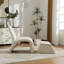 Chaise rembourrée sans accoudoirs avec repose-pieds de rangement, fauteuil d'appoint pour salon, chambre à coucher, bureau