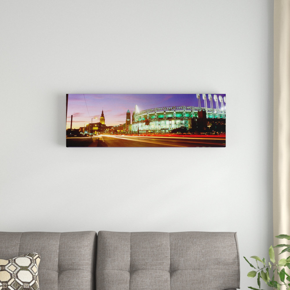 " Low Angle View Of A Baseball Stadium, Jacobs Field, Cleveland, Ohio, USA " by Panoramic Images East Urban Home 